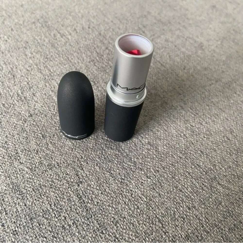MAC Powder Kiss Moisture Matte Lipstick Shocking Revelation CoolRed NEW 3g 0.1oz